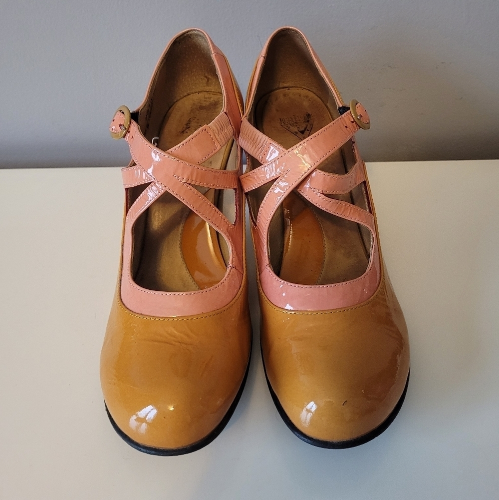 Fluevog Bellevue Pearl Hart Criss Crossed Mary Jane Heel, GUC, Size 7.5 - Picture 2 of 16
